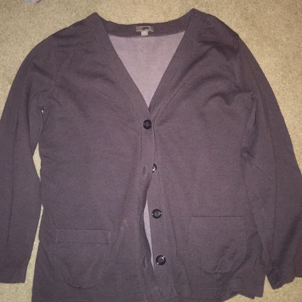 Dark Gray Sweater Cardigan